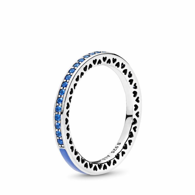 Pandora Australia Radiant Hearts Stackable Ring - Sterling Silver | CFMYBT274